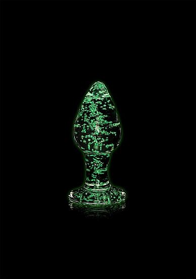 Ouch Glow in Dark Glass Butt Plug Medium