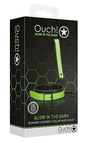 Ouch Glow in Dark Collar & Leash