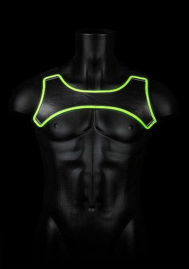 Ouch Glow in Dark Neoprene Harness S/M