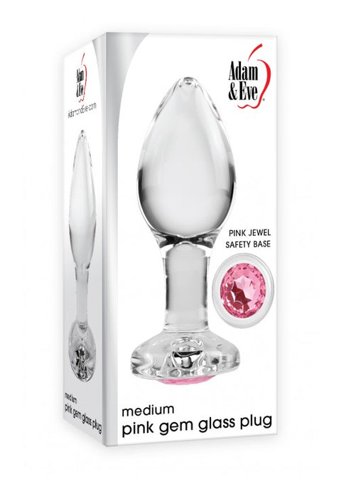 Adam & Eve Pink Gem Glass Medium