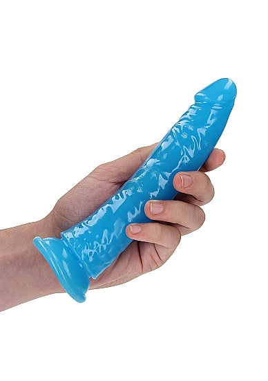 Realrock 7" Glow-N-Dark Dildo Blue