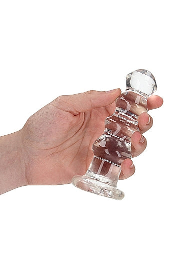 Realrock 5.5" Crystal Curvy Dildo Clear
