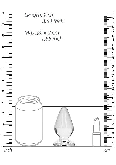 Realrock 3.5" Crystal Clear Plug Black