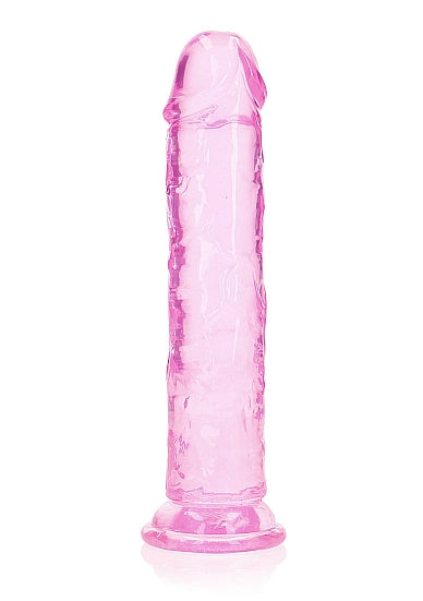 Realrock 8" Crystal Clear Dildo Pink