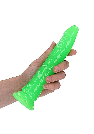 Realrock 8" Glow-N-Dark Dildo Green