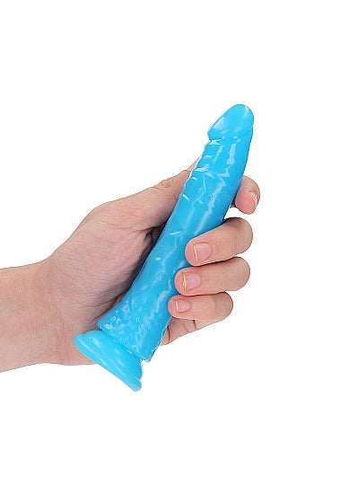 Realrock 6" Glow-N-Dark Dildo Blue