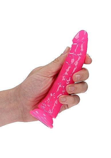 Realrock 6" Glow-N-Dark Dildo Pink