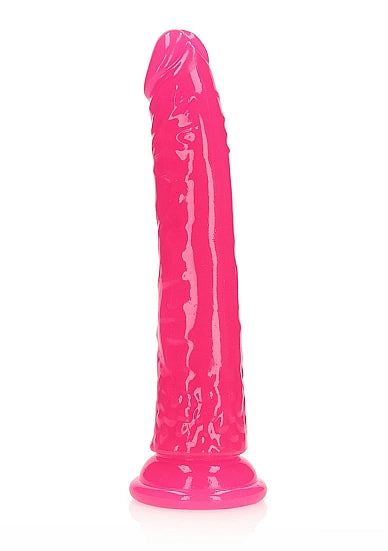 Realrock 8" Glow-N-Dark Dildo Pink