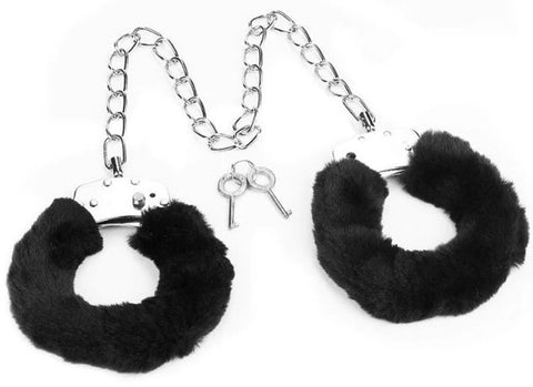 Love Toy Fluffy Leg Cuffs Black LV1502