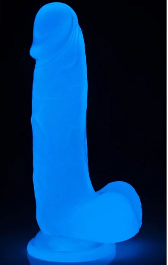 Lovetoy Lumino Play 7.5" Dong w Balls Blue