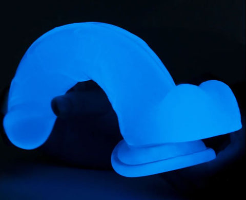 Lovetoy Lumino Play 7.5" Dong w Balls Blue