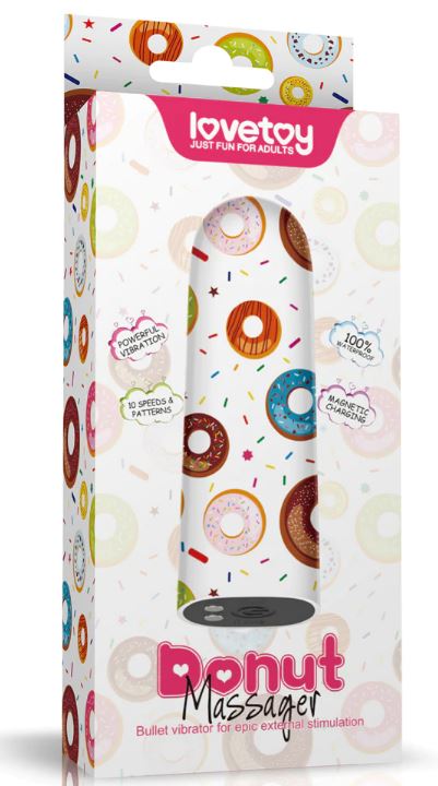 Donut Massager Bullet by Lovetoy - Peaches and Cream Donut Massager Bullet by Lovetoy - Peaches and Cream