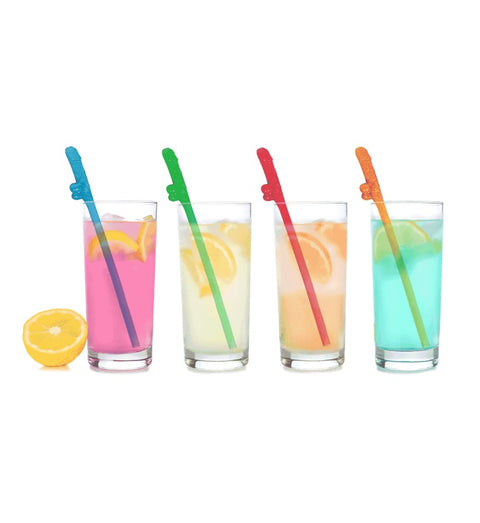 Super Fun Penis Party Straws Multicolour