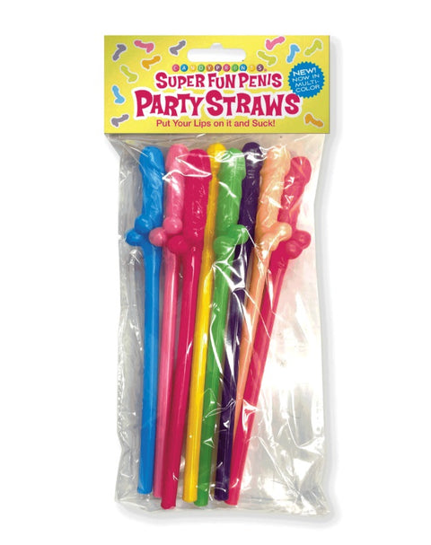 Super Fun Penis Party Straws Multicolour