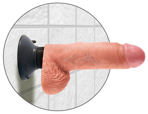 King Cock 7" Vibrating Cock with Balls