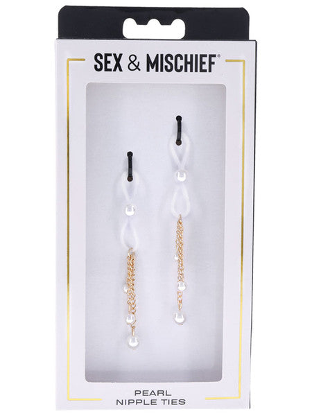 Sex & Mischief Pearl Nipple ties