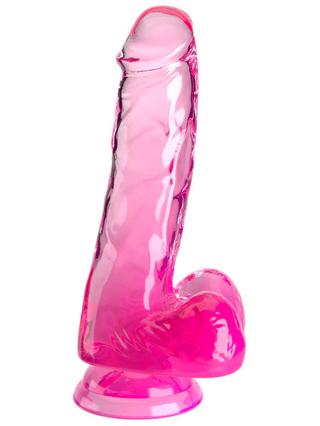 King Cock Clear Pink 6" with Balls