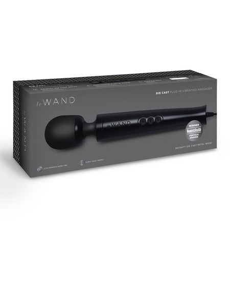 Le Wand Die Cast Plug In Massager Black