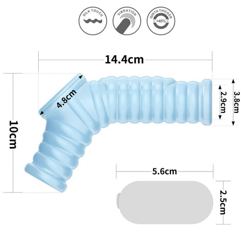Lovetoy Vibrating Wave Knights Ring with Scrotum Sleeve - Blue