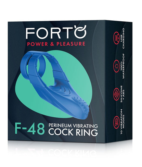 Forto F-48 Perineum Vibrating Cock Ring Blue