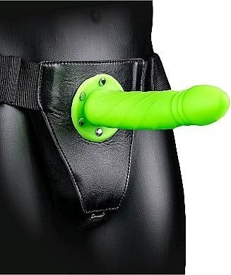 Ouch Twisted Hollow Strap 8" Glow N Dark