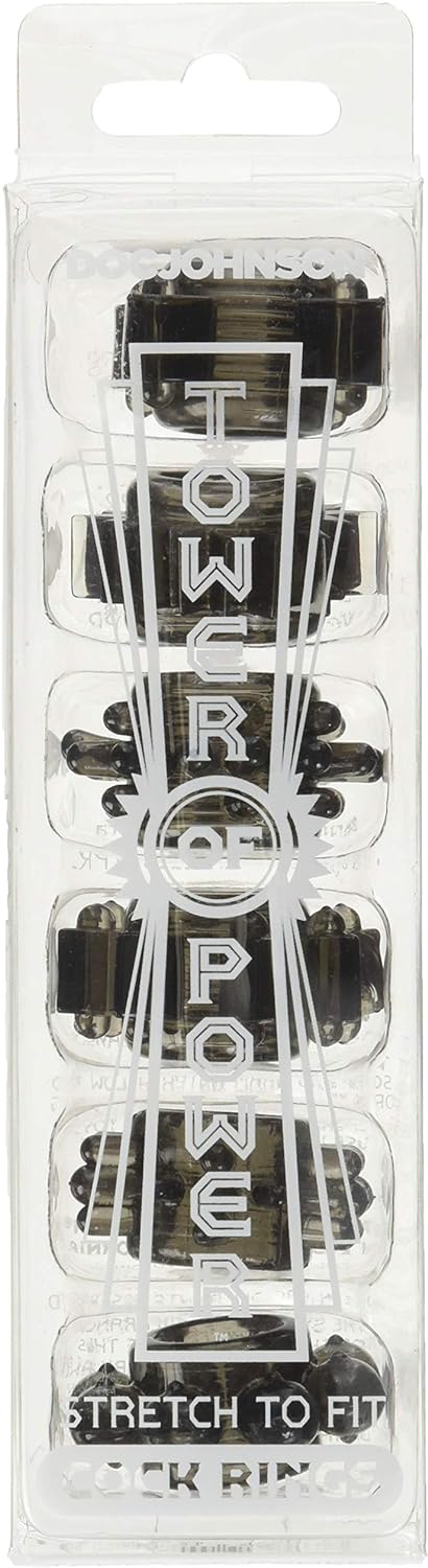 Doc Johnson Tower Of Power Cock Rings Set Black