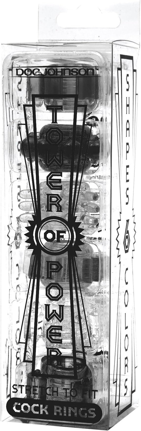 Doc Johnson Tower Of Power Cock Rings Set Black