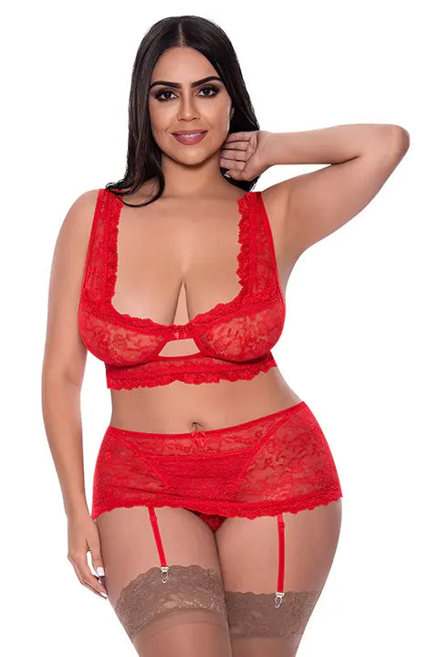 Exposed Ooh La Lace Bra Set 2XL