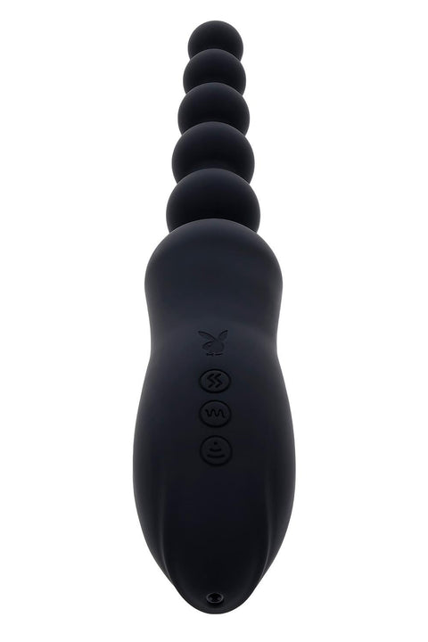 Playboy Pleasure Let It Bead Anal Beads with Clitoral Suction