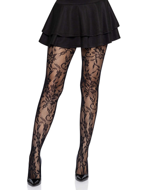 Leg Ave Chantilly Floral Lace Tights OS - 9727