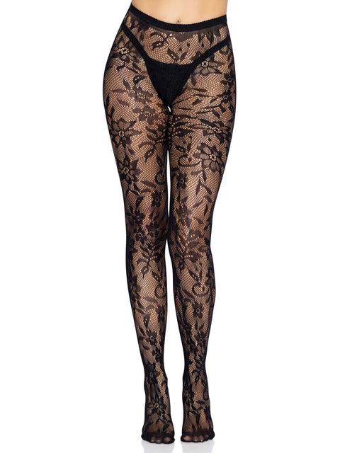Leg Ave Chantilly Floral Lace Tights OS - 9727