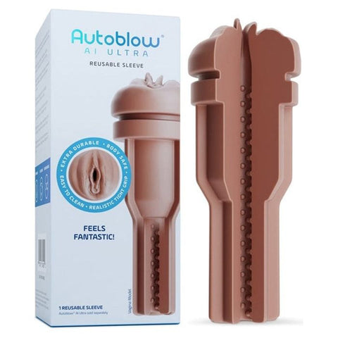 Autoblow AI Ultra Reusable Vagina Sleeve Brown