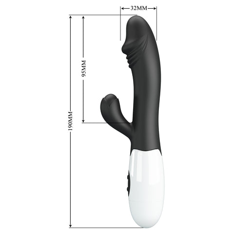 Pretty Love Snappy Rabbit Vibrator Black BI-014173-A3