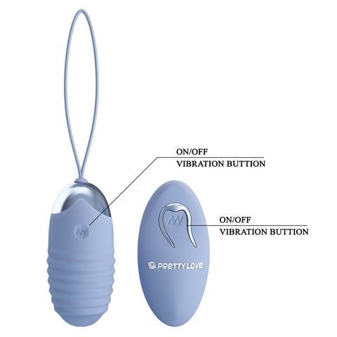Pretty Love Jessica 3 Egg Vibrator Blue BI-014362W-3A5