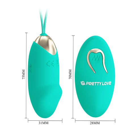 Pretty Love Julia 2 Egg Vibrator Teal BI-014362W-4A4