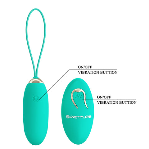 Pretty Love Julia 2 Egg Vibrator Teal BI-014362W-4A4