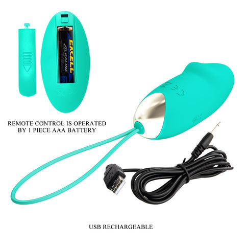 Pretty Love Julia 2 Egg Vibrator Teal BI-014362W-4A4
