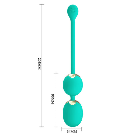 Pretty Love Willie 6 Egg Vibrator Teal BI-014548W-A4
