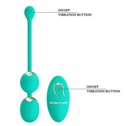 Pretty Love Willie 6 Egg Vibrator Teal BI-014548W-A4
