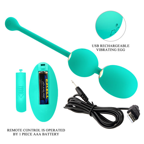 Pretty Love Willie 6 Egg Vibrator Teal BI-014548W-A4