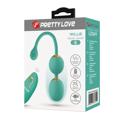 Pretty Love Willie 6 Egg Vibrator Teal BI-014548W-A4