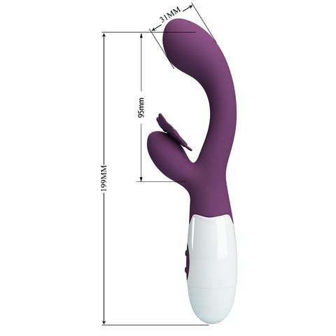 Pretty Love Butterfly Kiss Rabbit Vibrator BI-014927-A2