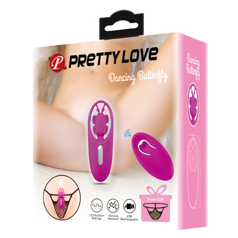 Pretty Love Dancing Butterfly Panty Vibe Purple 070ZW