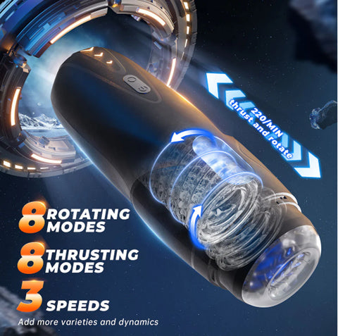 Cyberskin The Galaxy Voy Thrusting & Rotating Auto Masturbator with Heater