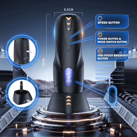 Cyberskin The Galaxy Voy Thrusting & Rotating Auto Masturbator with Heater