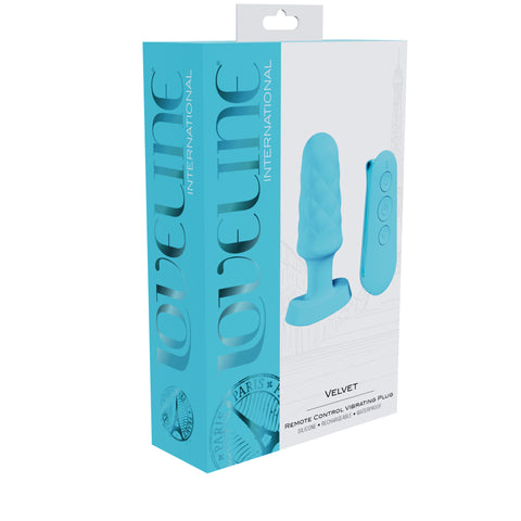 Loveline Velvet Butt Plug Blue