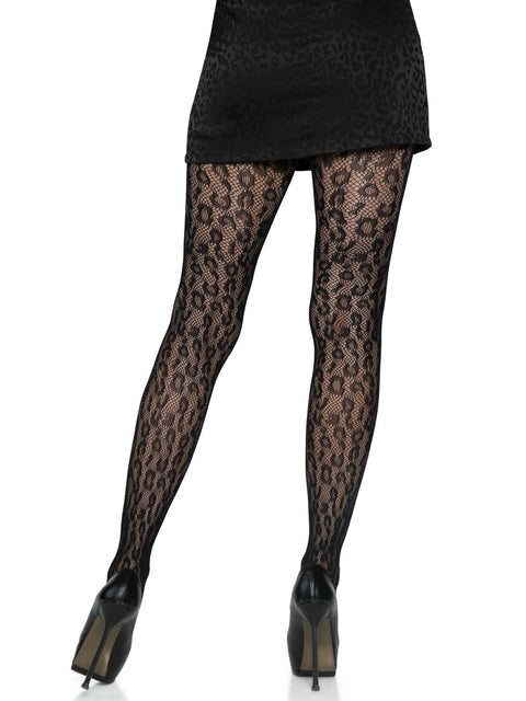 Leg Ave Leopard Net Tights OS - 9716