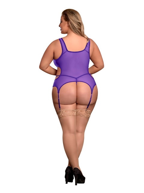 Exposed Sheer Mesh M214 Purple Queen