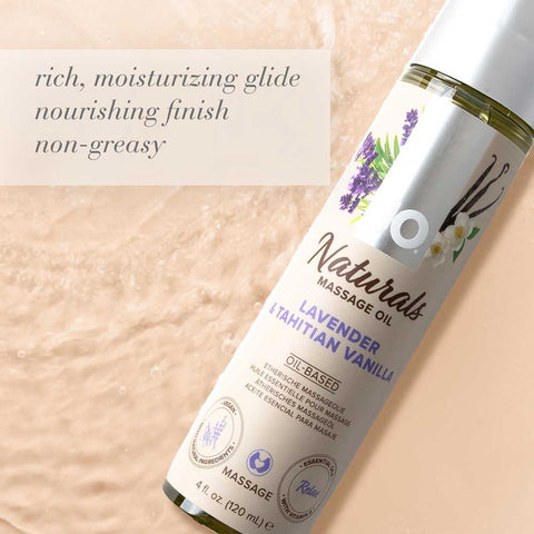 JO Naturals Lavender & Tahitian Vanilla Massage Oil 120ml