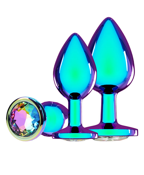 Ouch Venice Metal Butt Plug Set Iridesce